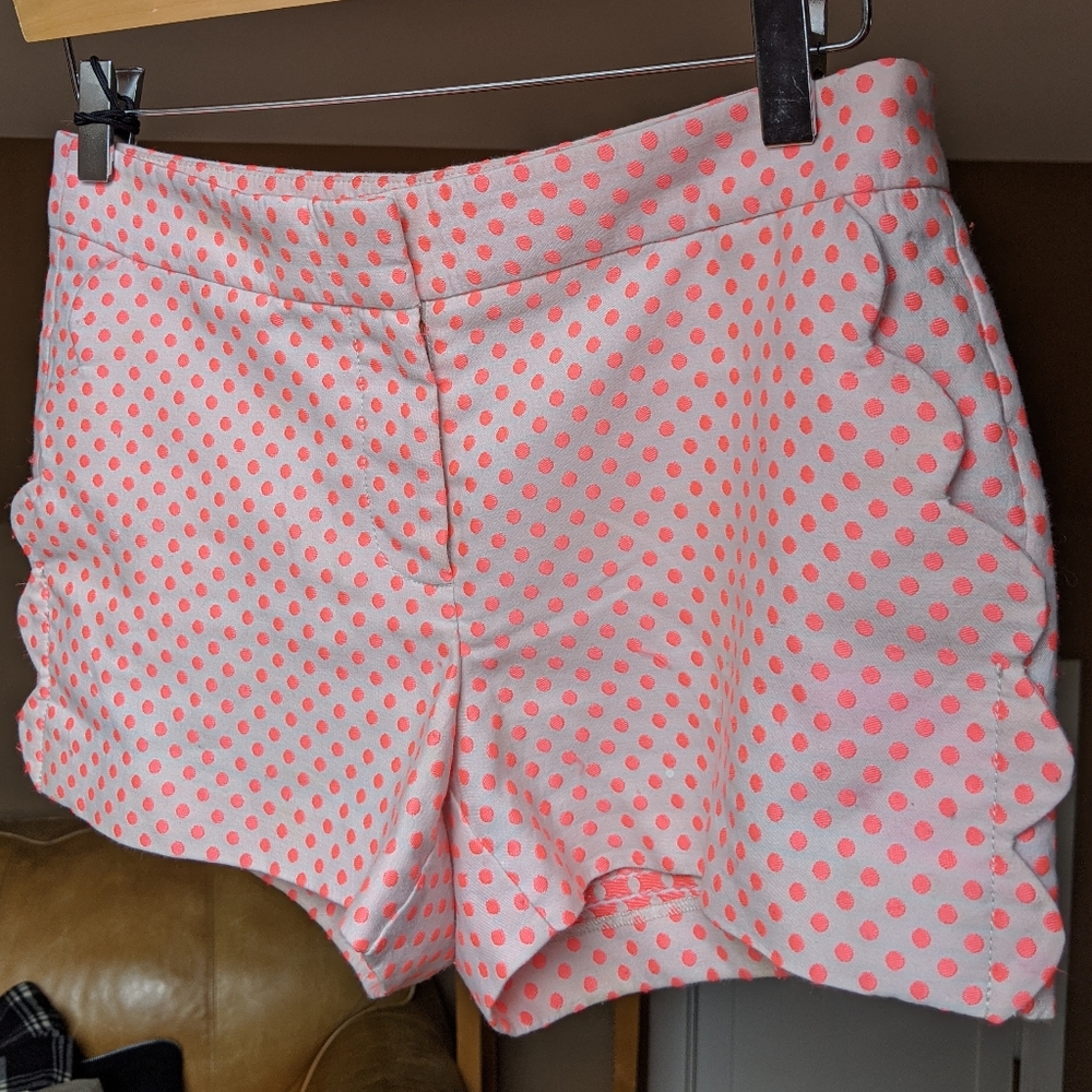 J.Crew dotted scalloped shorts